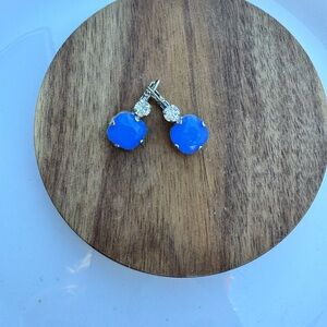 Mariana Vibrant Blue and Silver Earrings